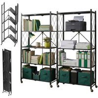 Zestaw 2 regałów składanych mobilnych na kółkach udźwig 100 kg bez montażu Avenido AV 6817