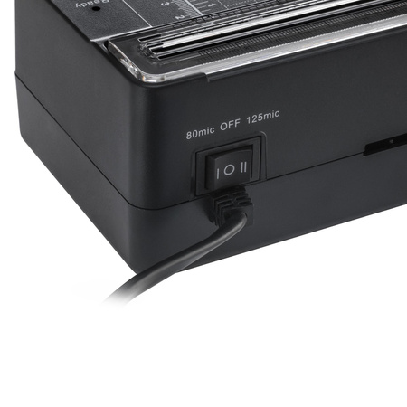 Laminator A3 na gorąco, 300 mm/min, trymer, folie 80-125 mic Adler AD 1042 black