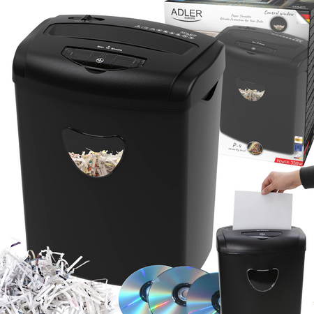 Niszczarka do dokumentów Adler czarna | AD1038B