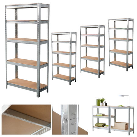 4 komplety regałów magazynowych metalowych 2w1, udźwig 175kg/półkę Avenido AV 6816