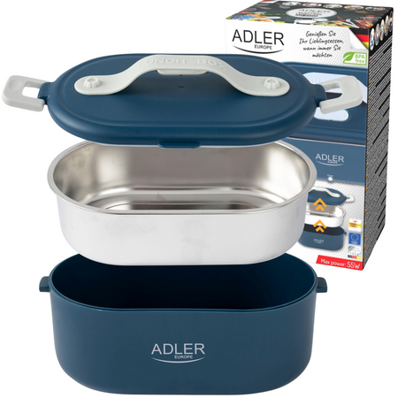 Pojemnik na żywność podgrzewany 0.8L, do 70°C, wyjmowany pojemnik Adler AD 4505