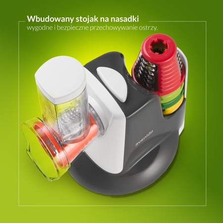 Szatkownica elektryczna do warzyw 150W, 5 nasadek, stojak Avenido AV 4817