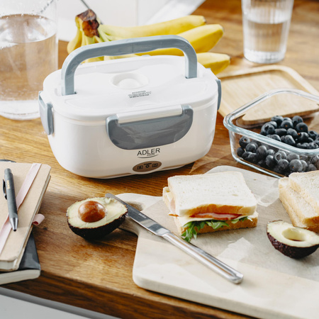 Pojemnik na żywność podgrzewany lunchbox 1.1L, dwukomorowy, 50°C, zasilany sieciowo Adler AD 4474
