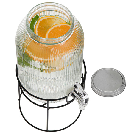 Słój z kranikiem 4L i stojakiem na lemoniadę, wodę, drinki, soki Adler AD 6742