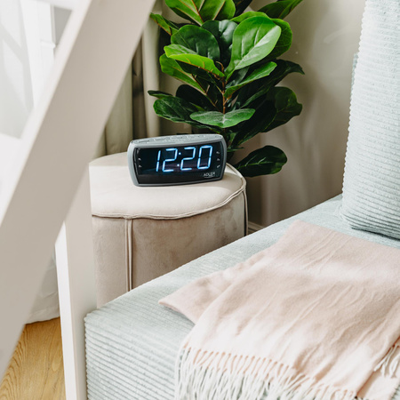 Radiobudzik LED cyfrowy, radio AM/FM, podwójny alarm, drzemka Adler AD 1121 S