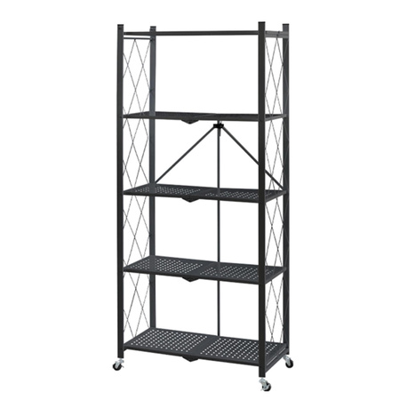 Regał magazynowy składany na kółkach, 5 półek, 100 kg, mobilny Avenido AV 6817