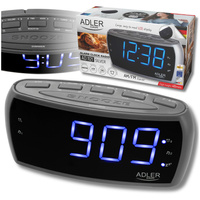 Radiobudzik LED cyfrowy, radio AM/FM, podwójny alarm, drzemka Adler AD 1121 S