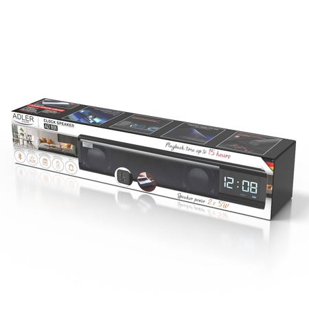 Soundbar z Budzikiem Adler AD 1191 - Kompaktowy, Nowoczesny Głośnik AUDIO