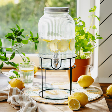 Słój z kranikiem 4L i stojakiem na lemoniadę, wodę, drinki, soki Adler AD 6742