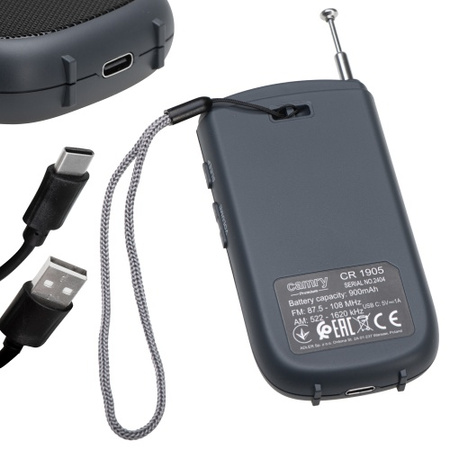 Radio kuchenne przenośne FM/AM - USB - Mini Radio Camry CR 1905