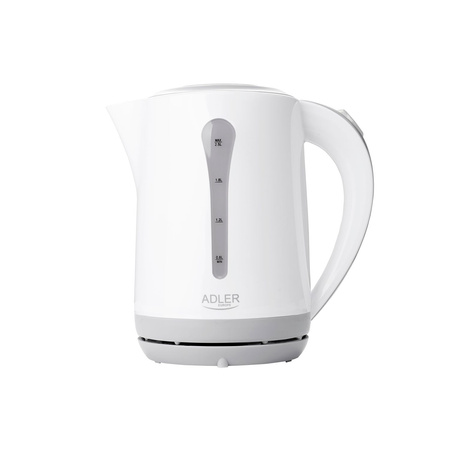 Czajnik elektryczny plastikowy 2,5L, 2200W, biały, obrotowa podstawa – Adler AD 1244