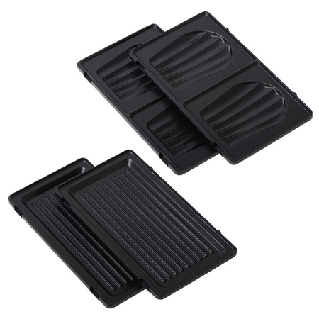 Grill elektryczny 2w1, 1400W, opiekacz, wymienne płyty nieprzywierające Adler AD 3070