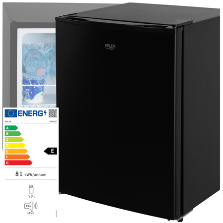 Lodówka podblatowa, pojemność 45L, 6 stopniowa regulacja, wysokość 49,5cm Adler AD 8096b