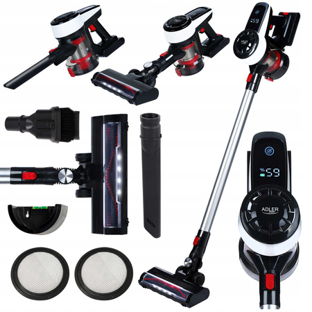 Odkurzacz bezprzewodowy pionowy ręczny 3w1 bezworkowy cyklonowy z elektroszczotką Adler AD 7048