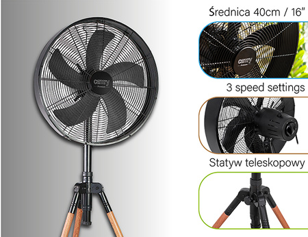 Wentylator Loftowy na Statywie 40cm | Cyrkulator 16” | Camry CR 7329