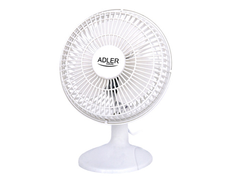 Elegancki Wentylator Clip-On + Podstawa 15 cm - Cichy i Kompaktowy, Adler AD 7317