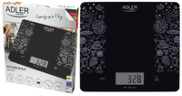 Waga kuchenna elektroniczna 10 kg, 1 g, hartowane szkło, funkcja tary Adler AD 3171