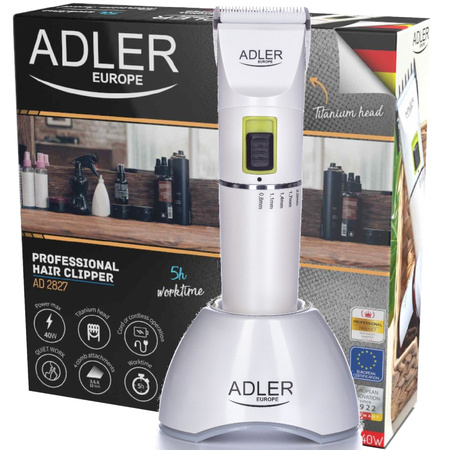 Strzyżarka do włosów z precyzyjną regulacją długości, ergonomiczna konstrukcja, Adler AD 2827