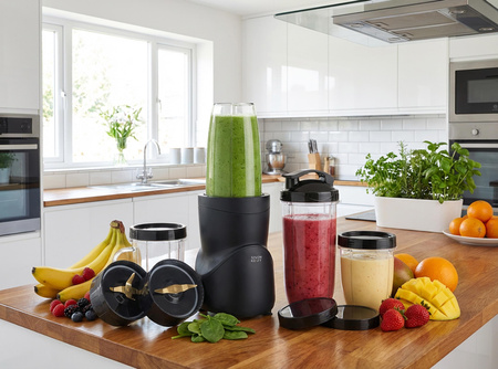 Blender personalny Tytanowe ostrza, 4 bidony, Kruszenie lodu 1200W SevenKraft SK 4090