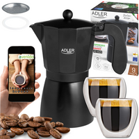Kawiarka Adler + filtr + szklanki AD4429-AD4429.1-CR4427