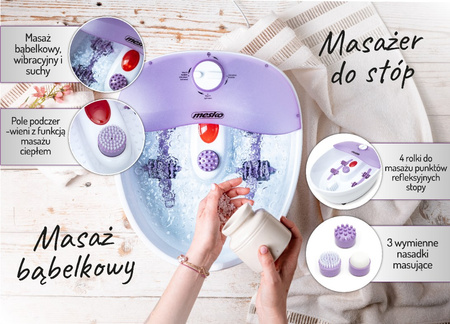 Profesjonalny Masażer do Pielęgnacji Stóp, Wiele Funkcji - Mesko, SKU: MS 2152