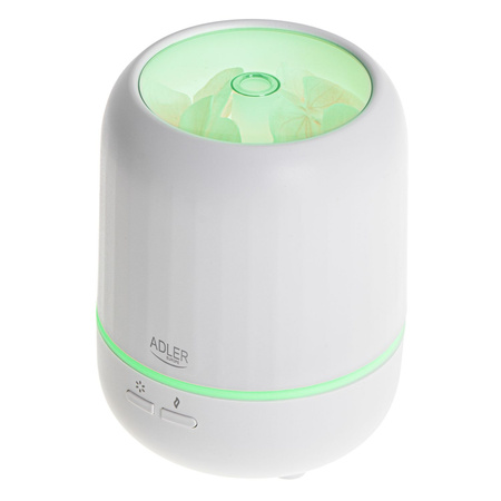 Nawilżacz powietrza ultradźwiękowy, dyfuzor zapachowy 100ml, 7 kolorów, efekt świecy Adler AD 7968