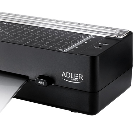 Laminator A3 na gorąco, 300 mm/min, trymer, folie 80-125 mic Adler AD 1042 black