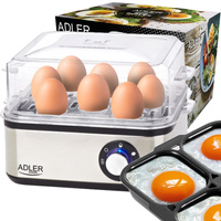 Elektryczny Jajowar na 8 Jaj Adler - Kompaktowy i Szybki - Adler AD 4486