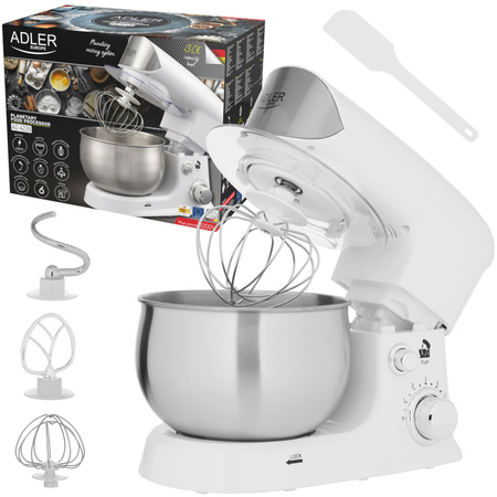 Robot kuchenny planetarny 1200W, biały, wielofunkcyjny - Adler AD 4226