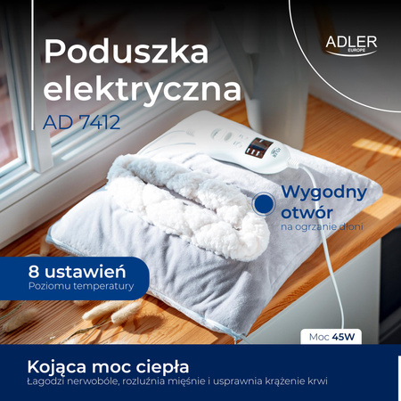 Poduszka Elektryczna do Masażu Podgrzewająca Adler AD 7412