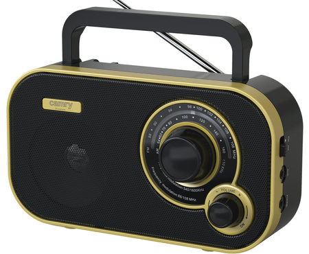 Radio FM/AM, 2W, antena teleskopowa, retro design, 230V/baterie Camry CR 1910g