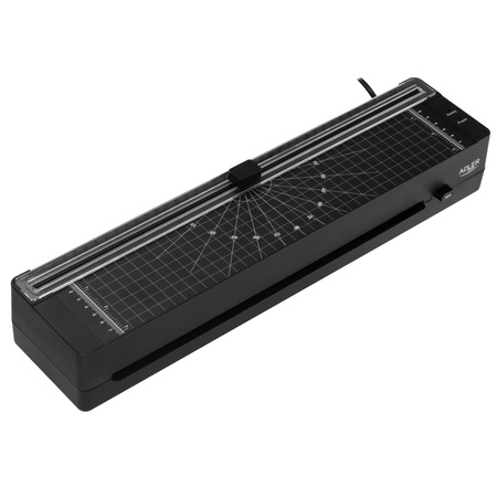 Laminator A3 na gorąco, 300 mm/min, trymer, folie 80-125 mic Adler AD 1042 black
