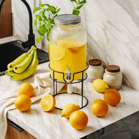 Słój z kranikiem 4L i stojakiem na lemoniadę, wodę, drinki, soki Adler AD 6742