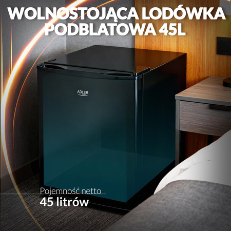 Lodówka podblatowa, pojemność 45L, 6 stopniowa regulacja, wysokość 49,5cm Adler AD 8096b
