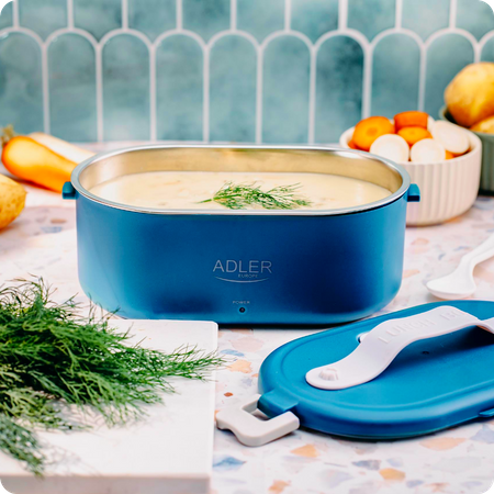 Pojemnik na żywność podgrzewany 0.8L, do 70°C, wyjmowany pojemnik Adler AD 4505