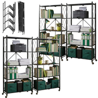 4 komplety składany regał magazynowy na kółkach 100 kg bez montażu Avenido AV 6817