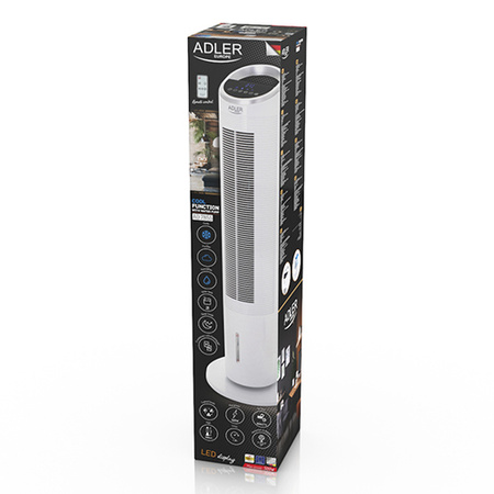 Klimator Kolumnowy 3w1 z 2-litrowym Zbiornikiem - Cicha Praca - Adler (AD 7855)