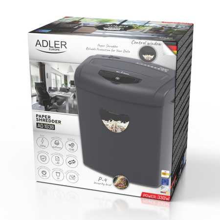 Niszczarka do dokumentów Adler szara | AD1038G