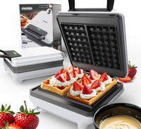 Gofrownica 1800W, nieprzywierająca powłoka, 2 gofry, nienagrzewający się uchwyt Mesko MS 3091