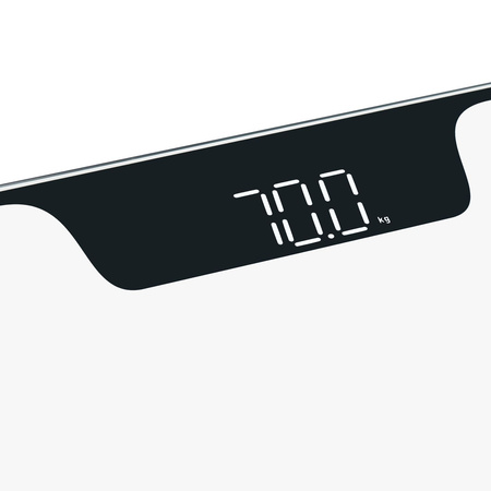 Waga łazienkowa elektroniczna 180 kg, szkło hartowane 6 mm, wyświetlacz LED Biała Adler AD 8174
