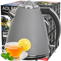 Czajnik elektryczny 1.5L, 2200W, stal nierdzewna, system Strix Adler AD 1343