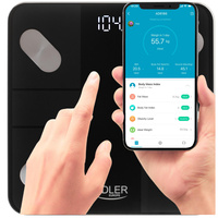 Czarna Waga Analityczna Smart Bluetooth AD 8186 Adler