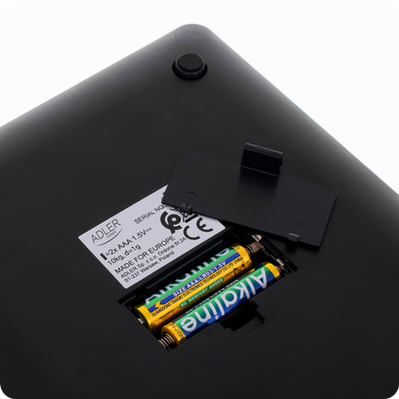 Waga kuchenna elektroniczna 10 kg, 1 g, wyświetlacz LED, hartowane szkło Adler AD 3173