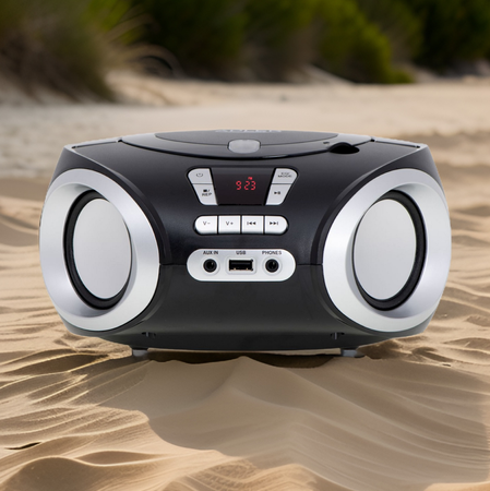 Przenośny boombox z USB, AUX i radiem FM — Adler AD 1181