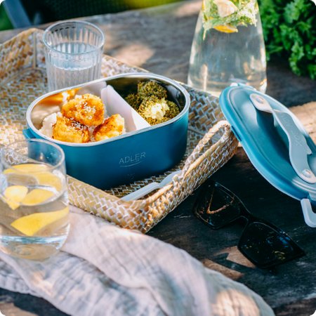 Pojemnik na żywność podgrzewany 0.8L, do 70°C, wyjmowany pojemnik Adler AD 4505