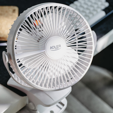 Wentylator biurkowy z klipsem 2w1 Adler AD7342 biały