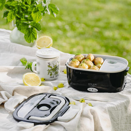 Lunchbox pojemnik podgrzewany na żywność 1L torba termiczna 2 komory Adler AD 4521