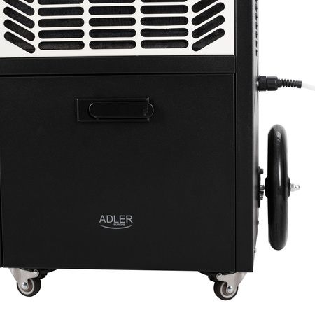 Przemysłowy osuszacz powietrza 50L/24h, 300 m³/h, pompa, LED Adler AD 7864