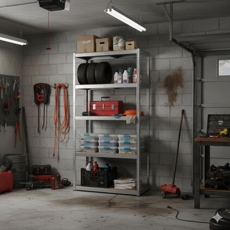 4 komplety regałów magazynowych metalowych 2w1, udźwig 175kg/półkę Avenido AV 6816