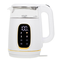 Czajnik elektryczny z regulacją temperatury, szklany, 1.7L 2200W Adler AD 1305 wg